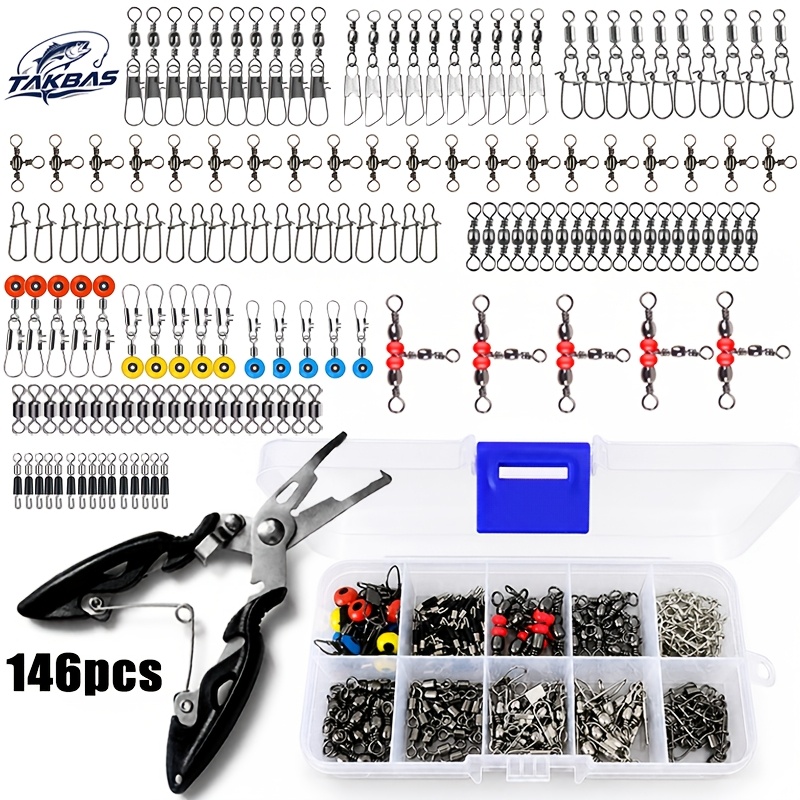 Fishing Pliers - 146-częściowy zestaw akcesoriów wędkarskich z szczypcami,
